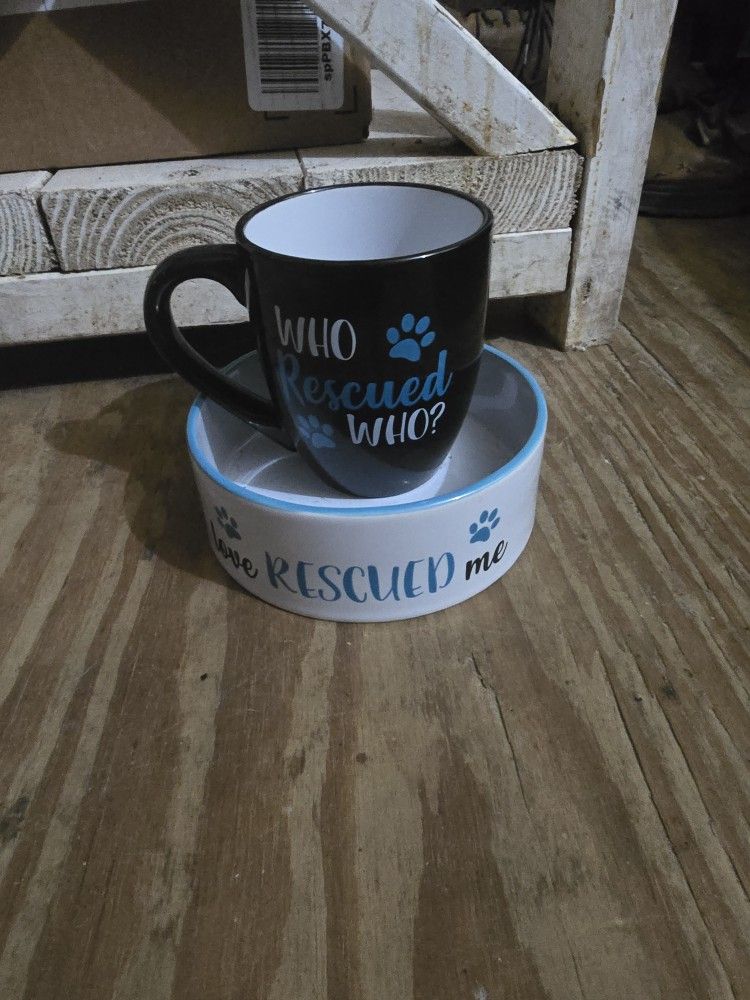 Cup And Dog Bowl