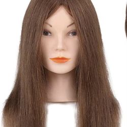 Human Hair Mannequin Head For Hairstyles Practice Braiding Hairdressing  Training