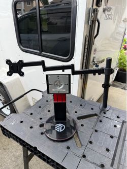 2 Monitor Stands - 1 free standing, 1 clamp and extending arm.