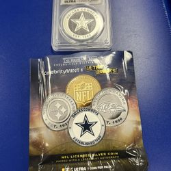 2025 Gem PL  NFL 1oz Silver Round- Dallas Cowboys Charles Haley Signed