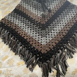 Knit Crochet Poncho