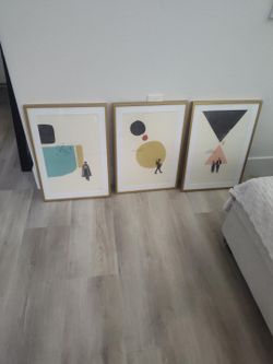 Star Wars Mid-Century Style Framed Art Prints – Set of 3