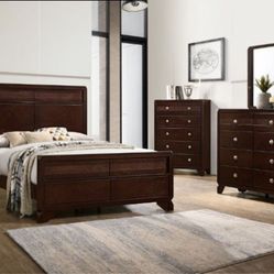 Queen Bed Frame  Dresser Mirror One Nightstand Free Local Delivery