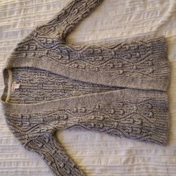 Girls Cat And Jack Gray Cardigan Size 7-8