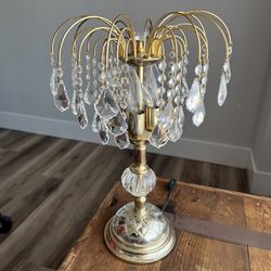 Vintage Crystal Waterfall Lamp