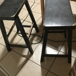 Wood Stools Black