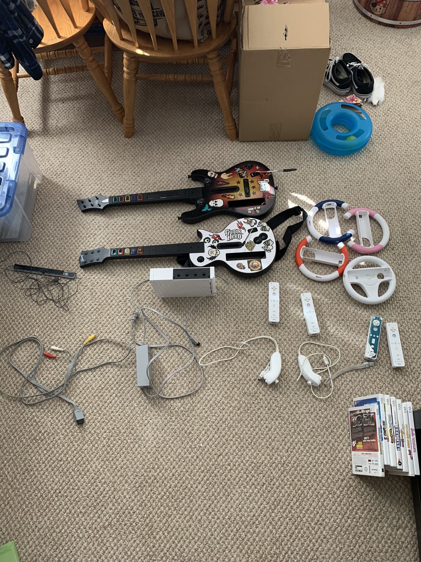 Wii + Accessories and games