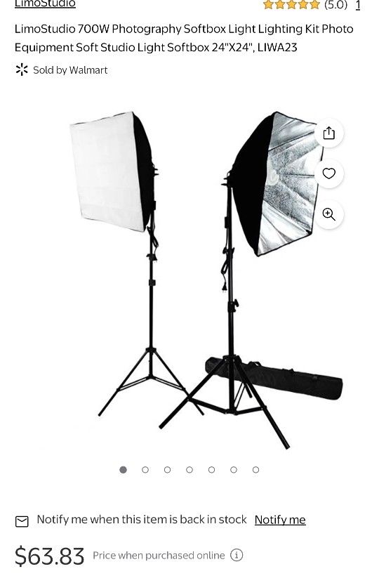 Limo Studio LimoStudio 700W Photography Softbox Lighting Kit