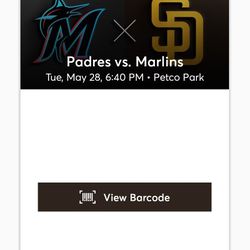 Padres Vs Marlins  Tuesday May 28th
