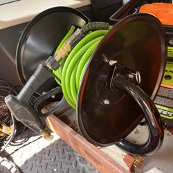 Pressure Washer Reel & Air hose reel With 50ft Hoses 