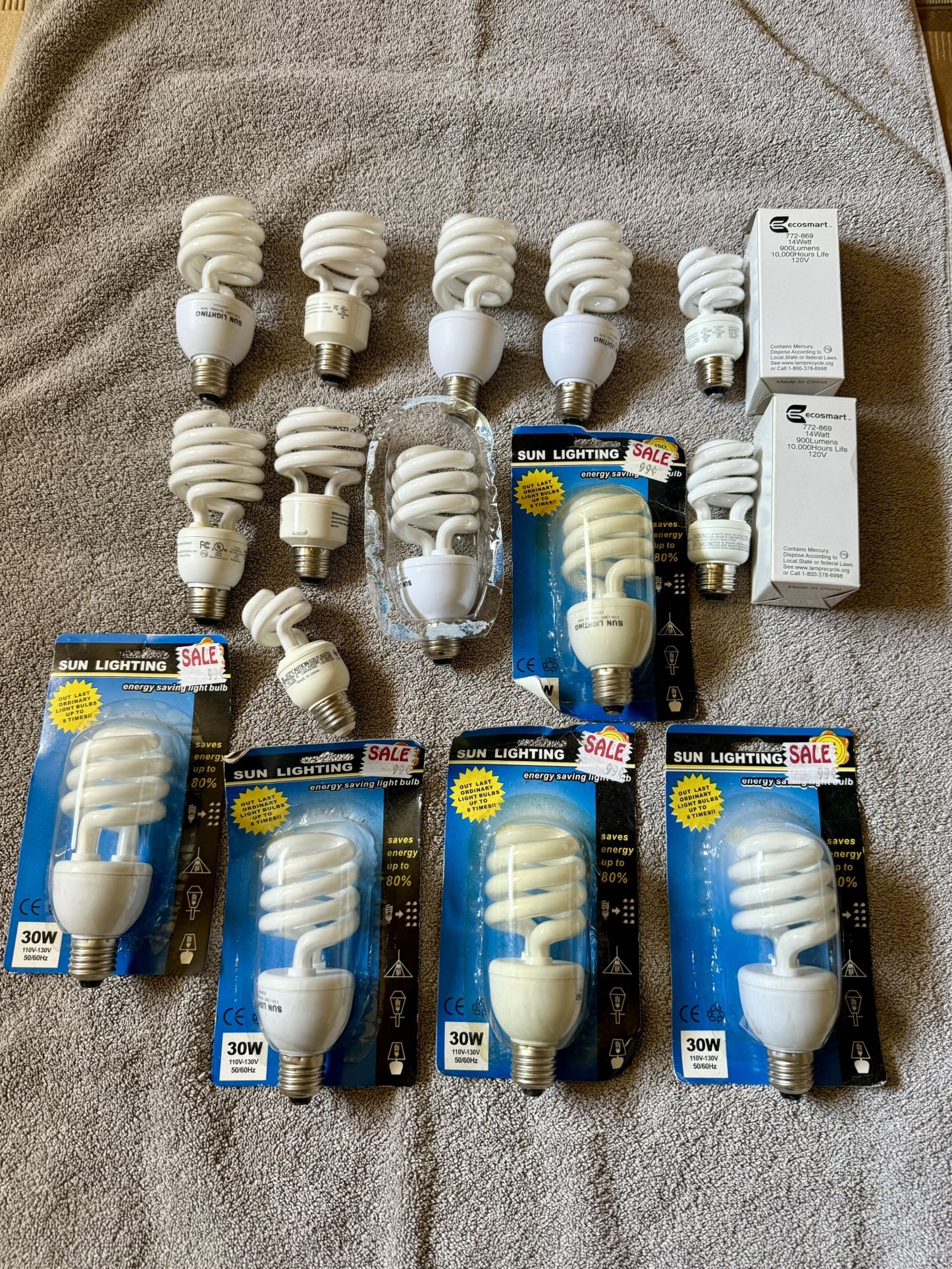 15 Various Light Bulbs