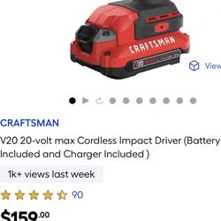  New Craftsman  20 Volt  Impact Driver