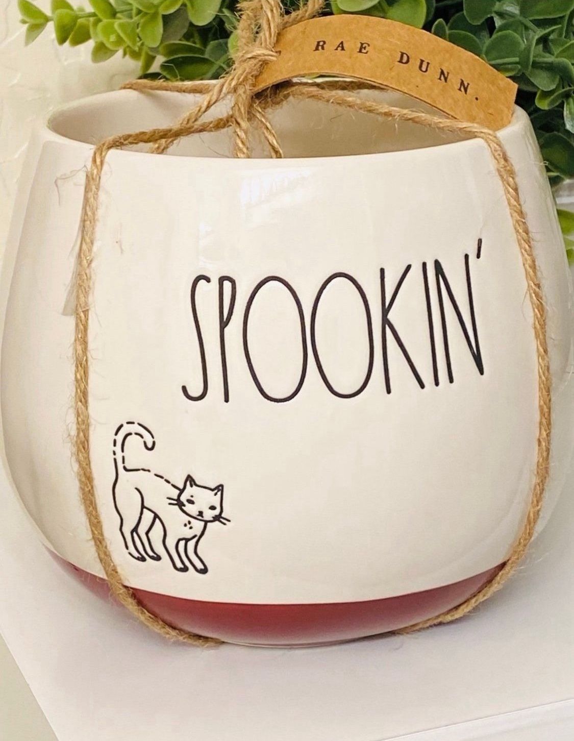 New Rae Dunn Spookin Cat Planter