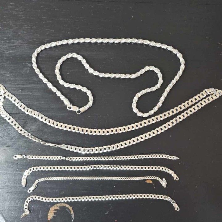 925 Italian Silver Chains. SOLD INDIVIDUALLY