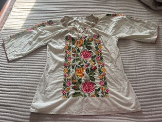 Mexican Embrioided Blouse And Dress