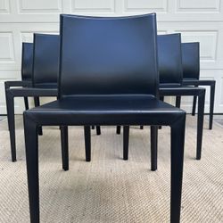 STICH LEATHER “BEVERLY” CHAIR BY CATTELAN, ITALY - TARIFF-FREE REAL ITALIAN TREASURE!! 