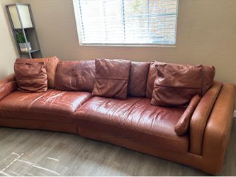Leather couch.