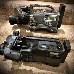 2 JVC SONY Television Professional Broadcast Camera Camcorder Mini DV Betacam SP