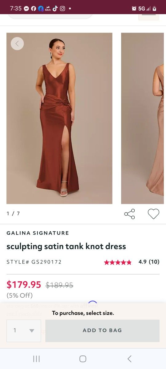Bridesmaid Dress (Cinnamon)