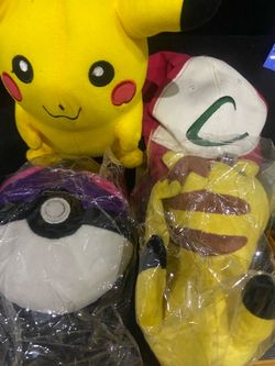 Pokémon plushies and hat