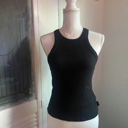 Calvin Klein Jeans Black Ribbed Tank Top