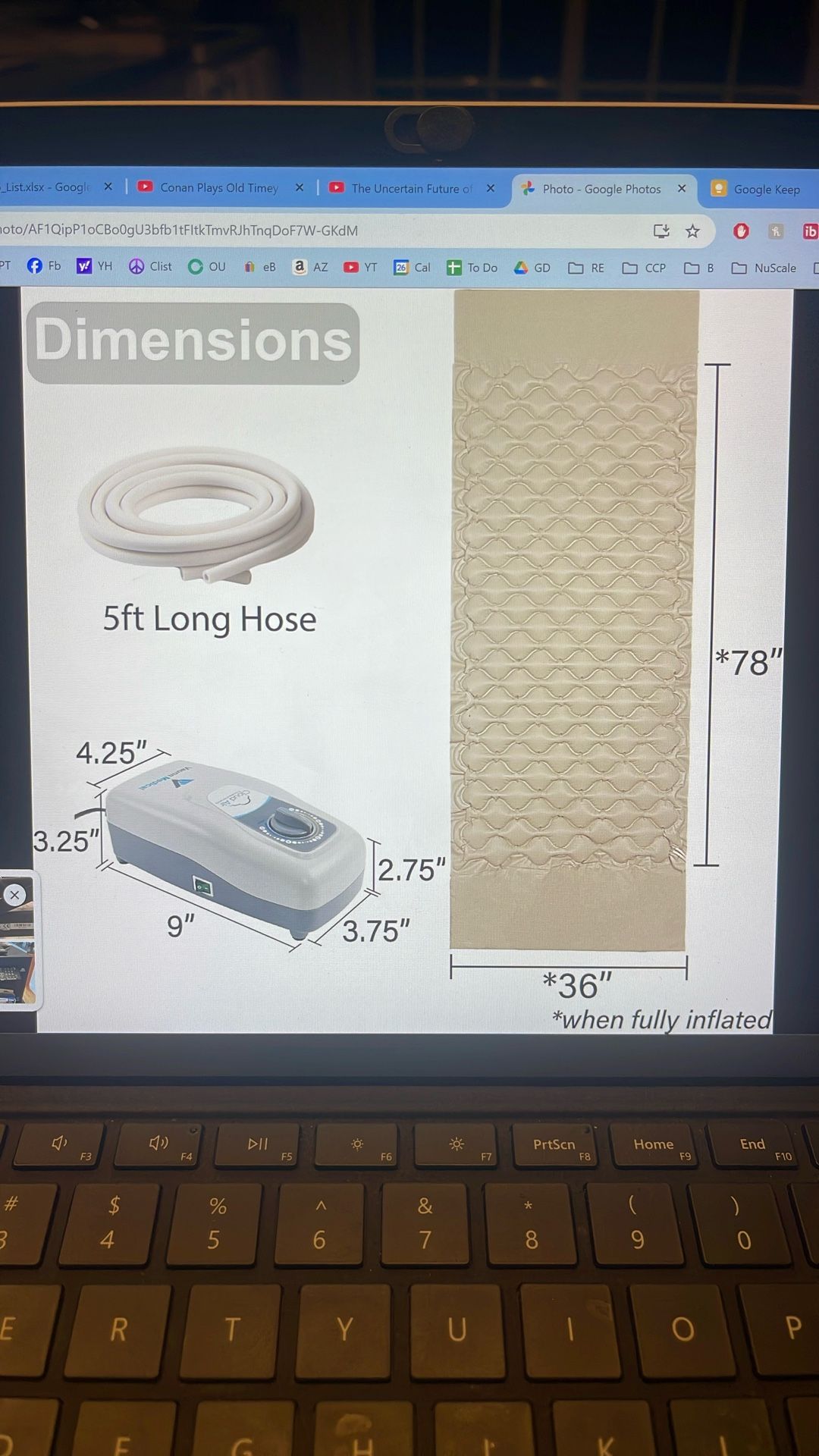 Alternating Air Pressure Mattress Topper with Pump Twin