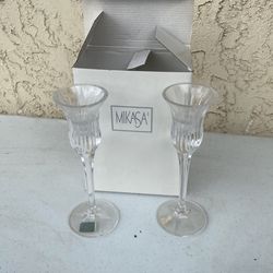 Mika’s a Crystal Candle Holders