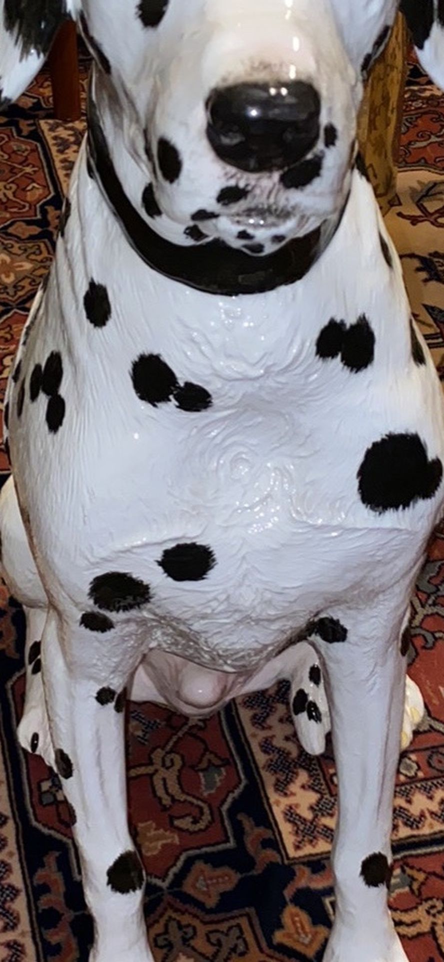 Townsend Ceramic & glass Dalmatian Life Like! 23 Lbs! Amazing Detail!