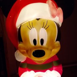 Adorable New Disney Minnie Mouse Lighted Christmas Blow Mold!