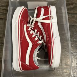 red old skool vans 