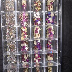 Nail Rhinestones Kit, crystal