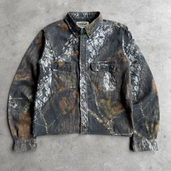 Vintage 00s Camo Long Sleeve Button-Up Shirt
