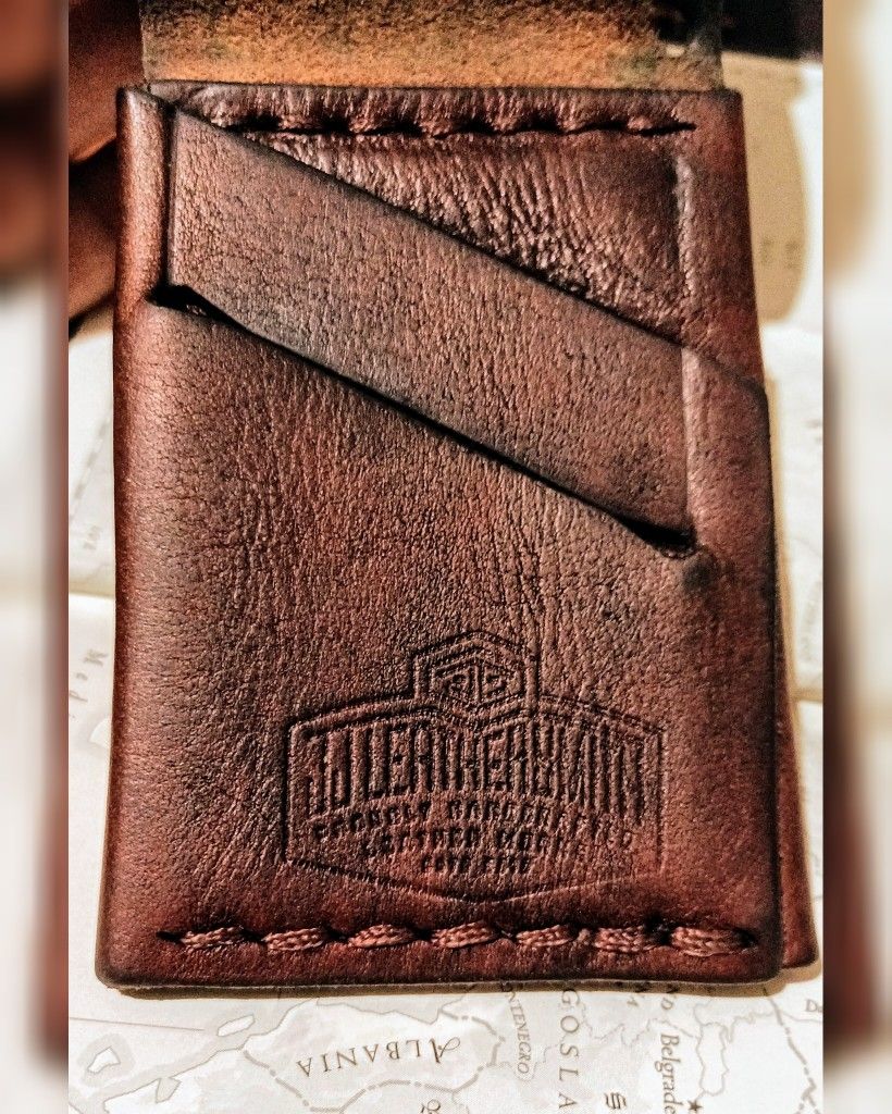 jj leathersmith The Lucais: Minimalist Leather Wallet for Sale in
