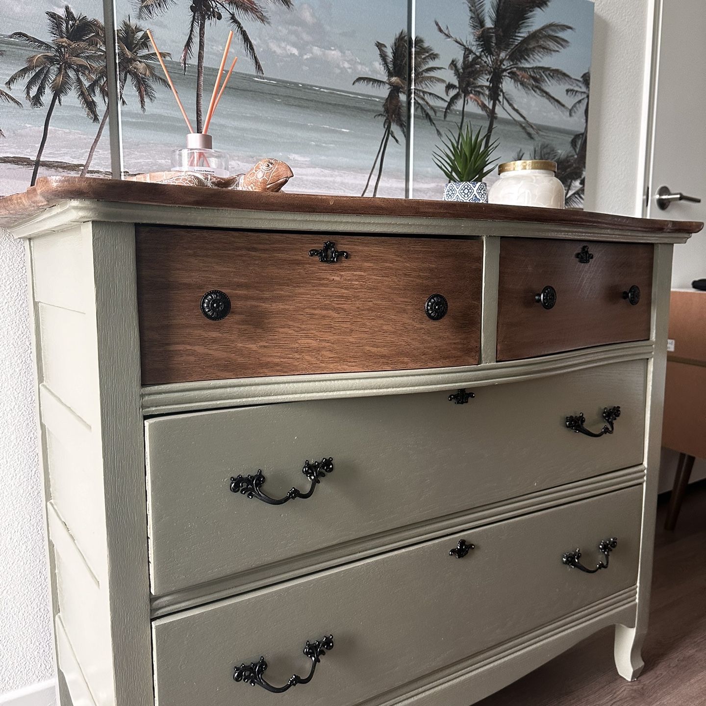 Vintage Oak Chest Of Drawers - Free Delivery