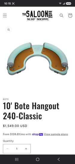 BOTE Inflatable Hangout 240 Water Platform Dock 10ft x 7ft x 18"  (Price Is Firm)