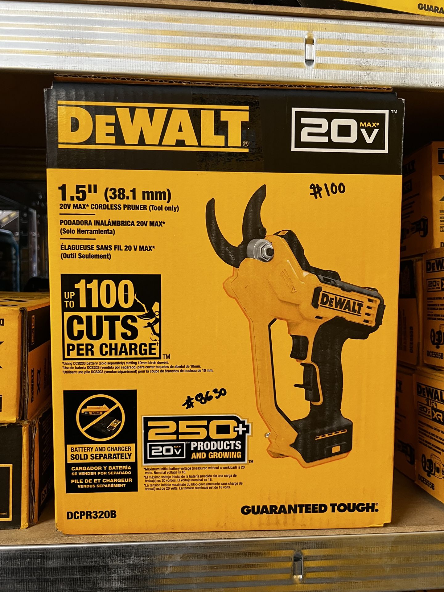 Dewalt 20v Max 1.5” Cordless Pruner Tool Only