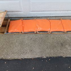 6' Wood Toboggan With Pad