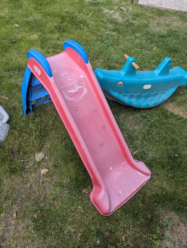 Little Tikes Slide And See Saw.