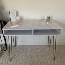 Marble Desk Vanity With Stand
