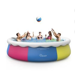 EVAJOY 18ft by 48” Inflatable Swimming Pool Include Filter Pump