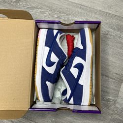 DS Nike Dunk Low SB Los Angeles Dodgers Deep Royal Blue Gum LA Size 3.5Y