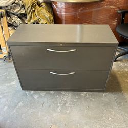 Beautiful Executive Large 2 Drawer Grey Steel File Cabinet – Heavy Duty Quality – Free Delivery