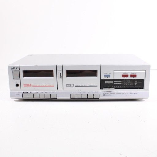 AKAI HX-A301W STEREO DOUBLE CASSETTE DECK SILVER