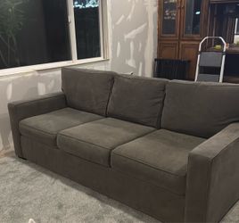 !!! GREAT JONATHAN LUIS GRAY 3 CUSHION SOFA   LOOKS NEW!!