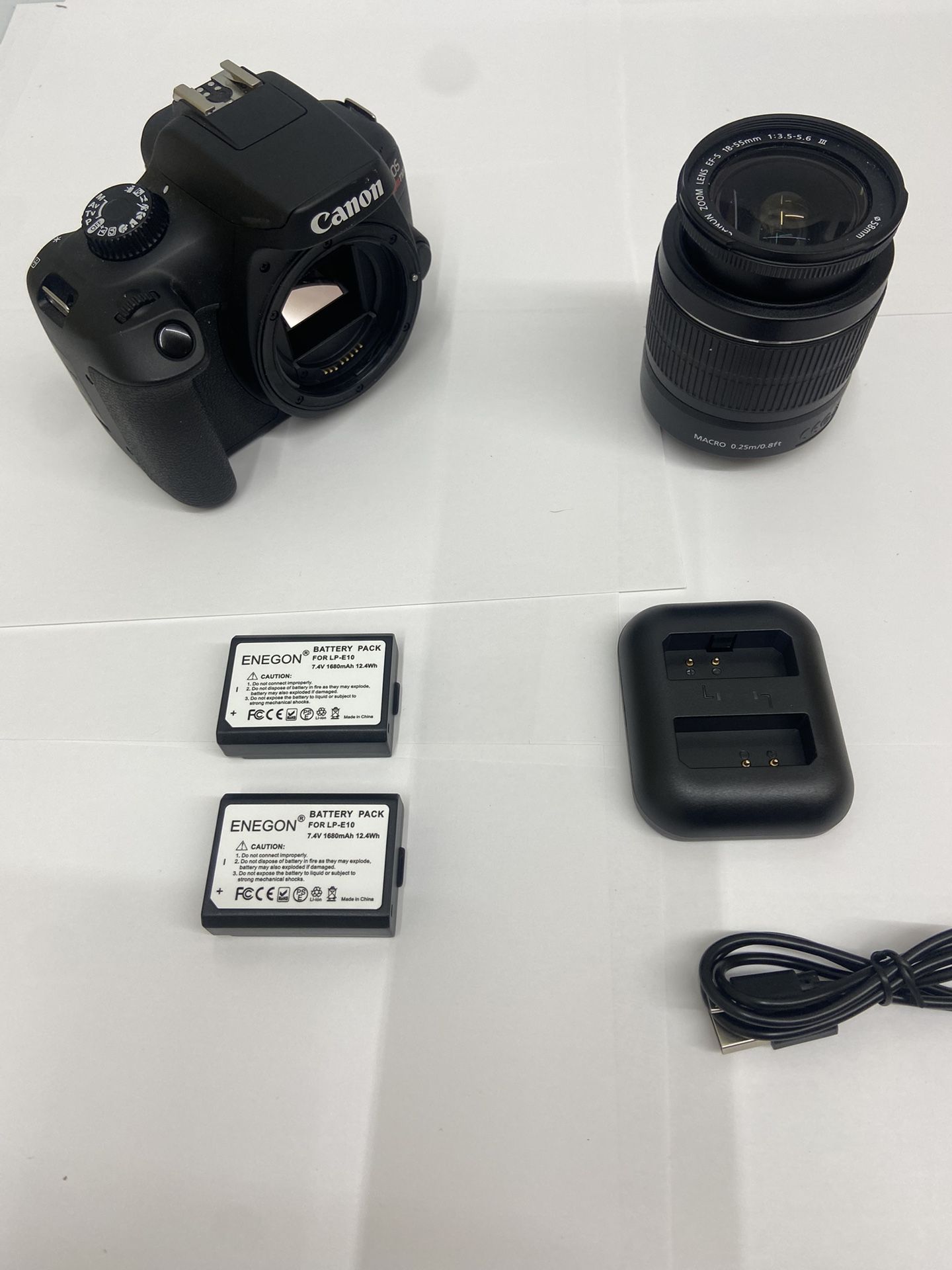 Canon EOS Rebel T100 Digital SLR Camera with EF-S 18-55mm Lens, APS-C Sensor, 18MP