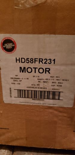 Marathon Motors HD58FR231 Motor Model 56T17D1651B A-C Motor