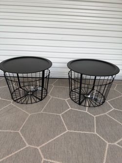 2 IKEA Storage end tables - model home furniture