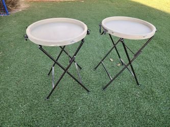 Set of 2 Round Folding Tables