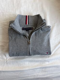 Tommy Hilfiger Gray Quarter Zip Sweater