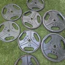 TSA Iron Grip Weight Plates 125lbs Total 